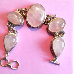 Sterling Rose Quartz Bracelet
